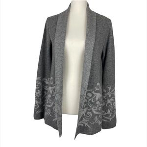 Cashmere Wool Cardigan Open Drape Bendetta B Size Small Gray